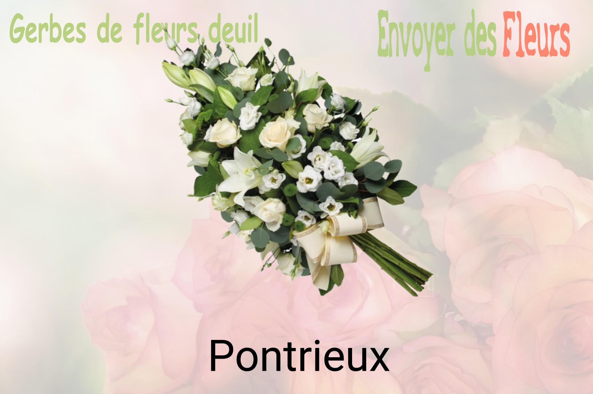 Gerbe de fleurs de deuil livrée à Pontrieux